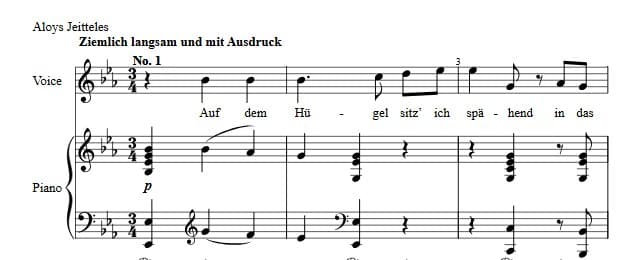 An die ferne Geliebte (Page 1)