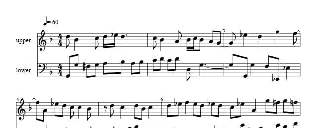 Chorale setting "Gib dich zufrieden und sei stille" in D minor