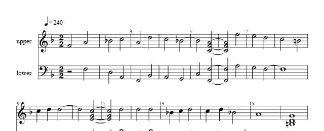 Chorale setting "Gib dich zufrieden und sei stille" in F major