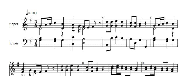 Traditioner af Swenska Folk-Dansar, 1st part, nr 13