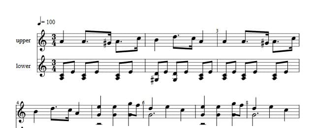 Traditioner af Swenska Folk-Dansar, 1st part, nr 18