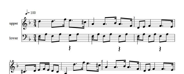 Traditioner af Swenska Folk-Dansar, 1st part, nr 19