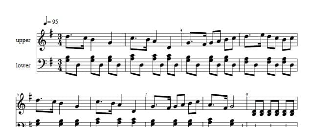 Traditioner af Swenska Folk-Dansar, 1st part, nr 22