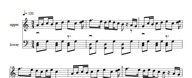Traditioner af Swenska Folk-Dansar, 1st part, nr 34